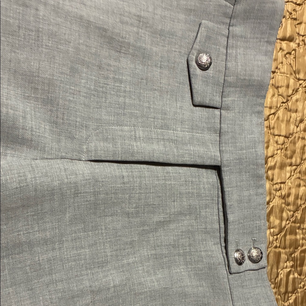 Veronica Beard Gray Pants  with Subtle Silver Details